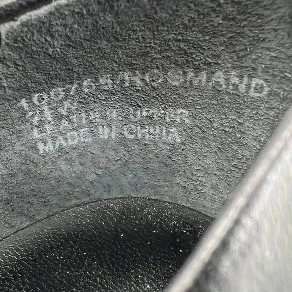 M Patrick Women 7.5W Black Leather Pumps Comfort Business Casual Block Heels - Picture 10 of 13